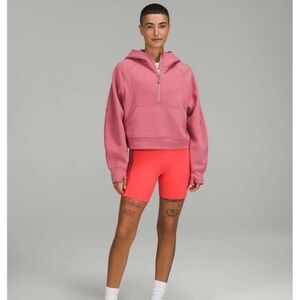 RARE! NWOT Lululemon Brier Rose Cropped Half Zip Scuba